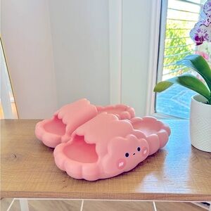 Cute Pink Cloud Slides, Cute Slippers, Size 7 Women